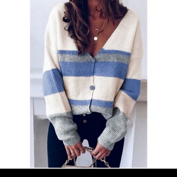 Private Label Sweaters - NWOT Color Block Knit Sweater Top